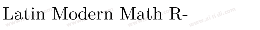 Latin Modern Math R字体转换